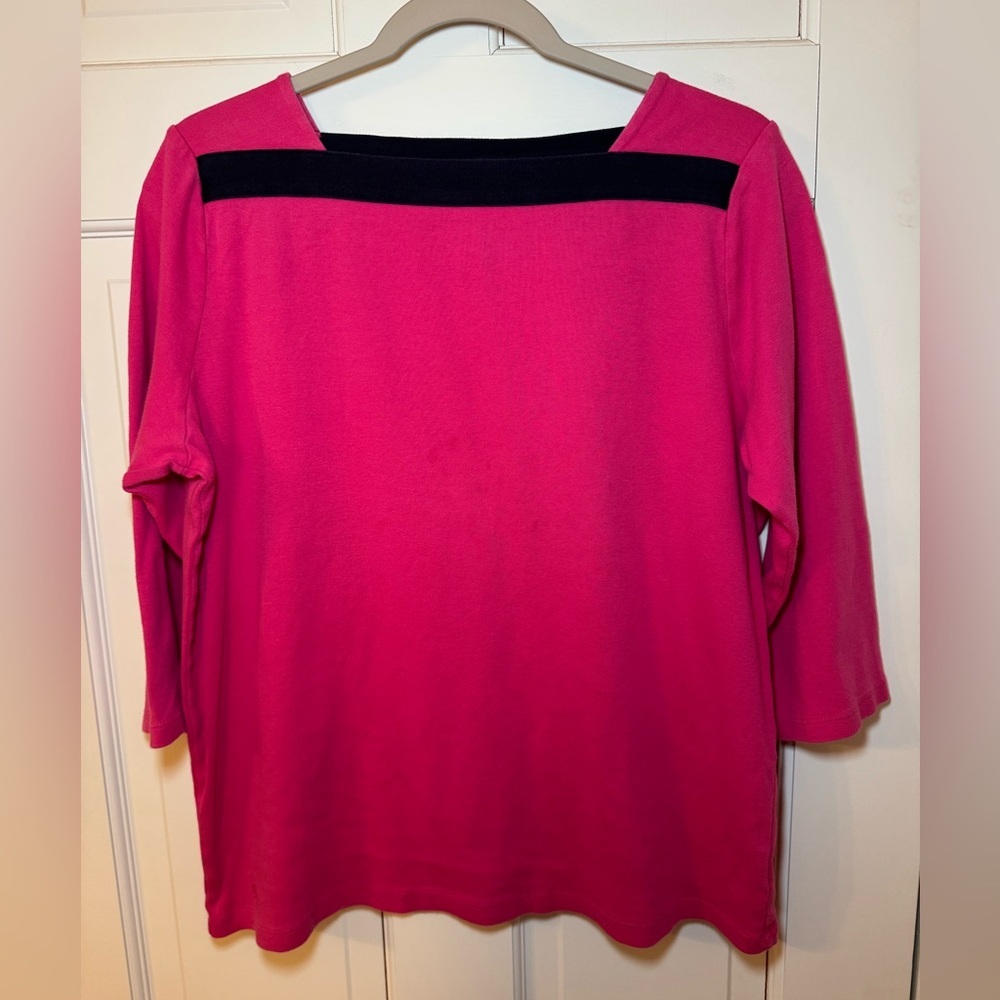 Ralph Lauren Pink Sweatshirt with Navy Detail